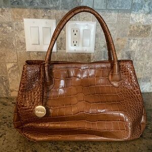 Furla Croc-Embossed Handbag